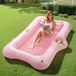 Goodivery - Lit de bronzage - Matelas gonflable de piscine - Grand matelas de piscine avec barre de glace - Rose