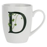 La Porcellana Mok Letter D, Porselein, Wit