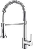 Azomor® Robinet de cuisine moderne avec douchette extractible et deux modes de pulvérisation - Argent