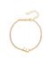SINGULARU - Armband met enkele letter - Sterling zilveren armbanden met 18K vergulde afwerking - Damessieraden - Elegante ketting met lettermotief