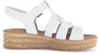 Gabor 64.552.20 Dames Plateau Sandalen Wit Leer Klittenband Maat 38