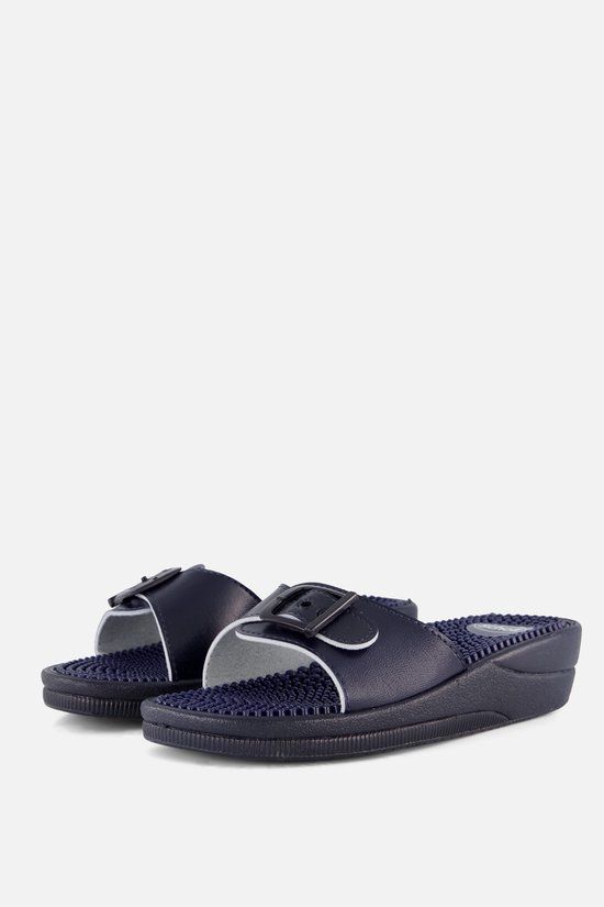 Scholl Slippers New Massage Vrouwen Marineblauw