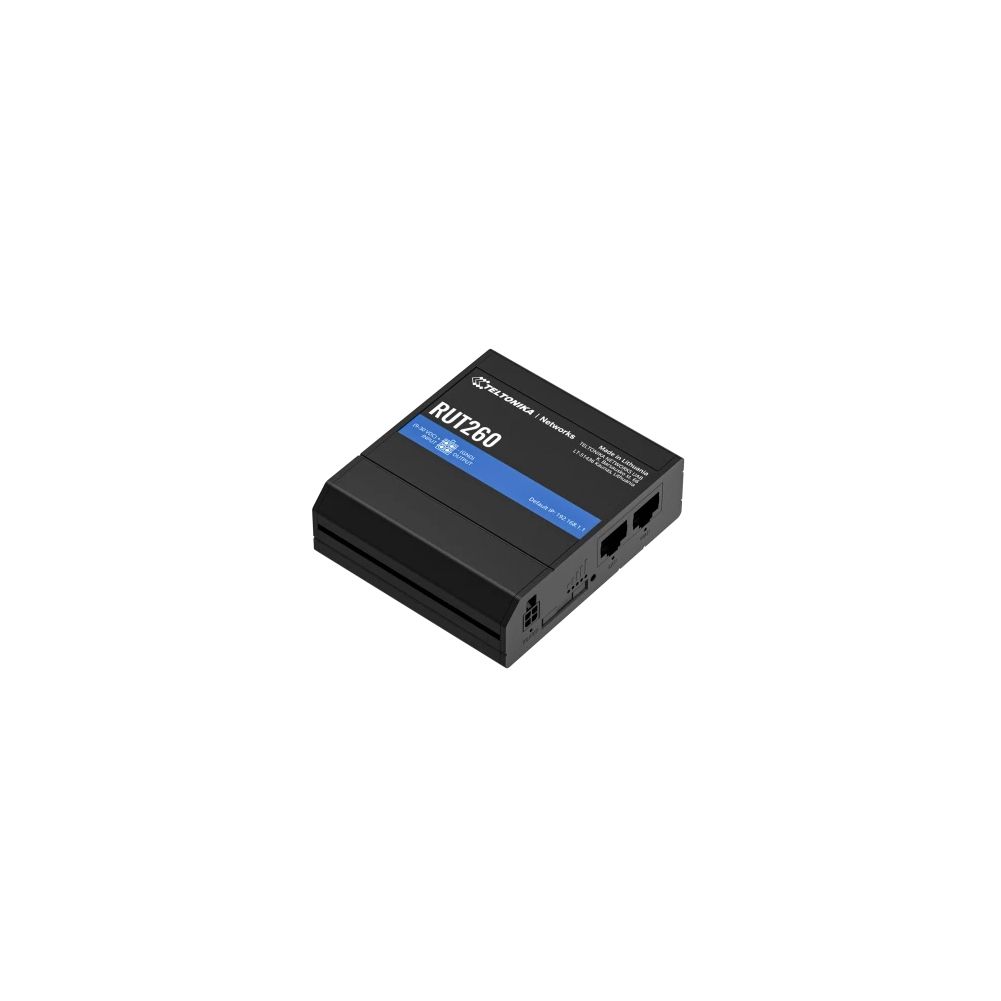 Teltonika RUT260 Industrial LTE CAT6 WiFi Router - Black/Blue