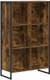 vidaXL Boekenkast Bewerkt hout Rook eik 99,5 x 30 x 108,5 cm