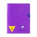 Clairefontaine 373741AMZC Pak met 3 Geniete Schriften Mimesys Paars - 17x22 cm - 96 Pagina's Grote Ruitjes - Wit Papier 90 g - Polypro Omslag