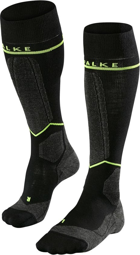 Falke SK Energizing Heren Compressie Skikousen - Black-Lightning - Maat 39-42 W2