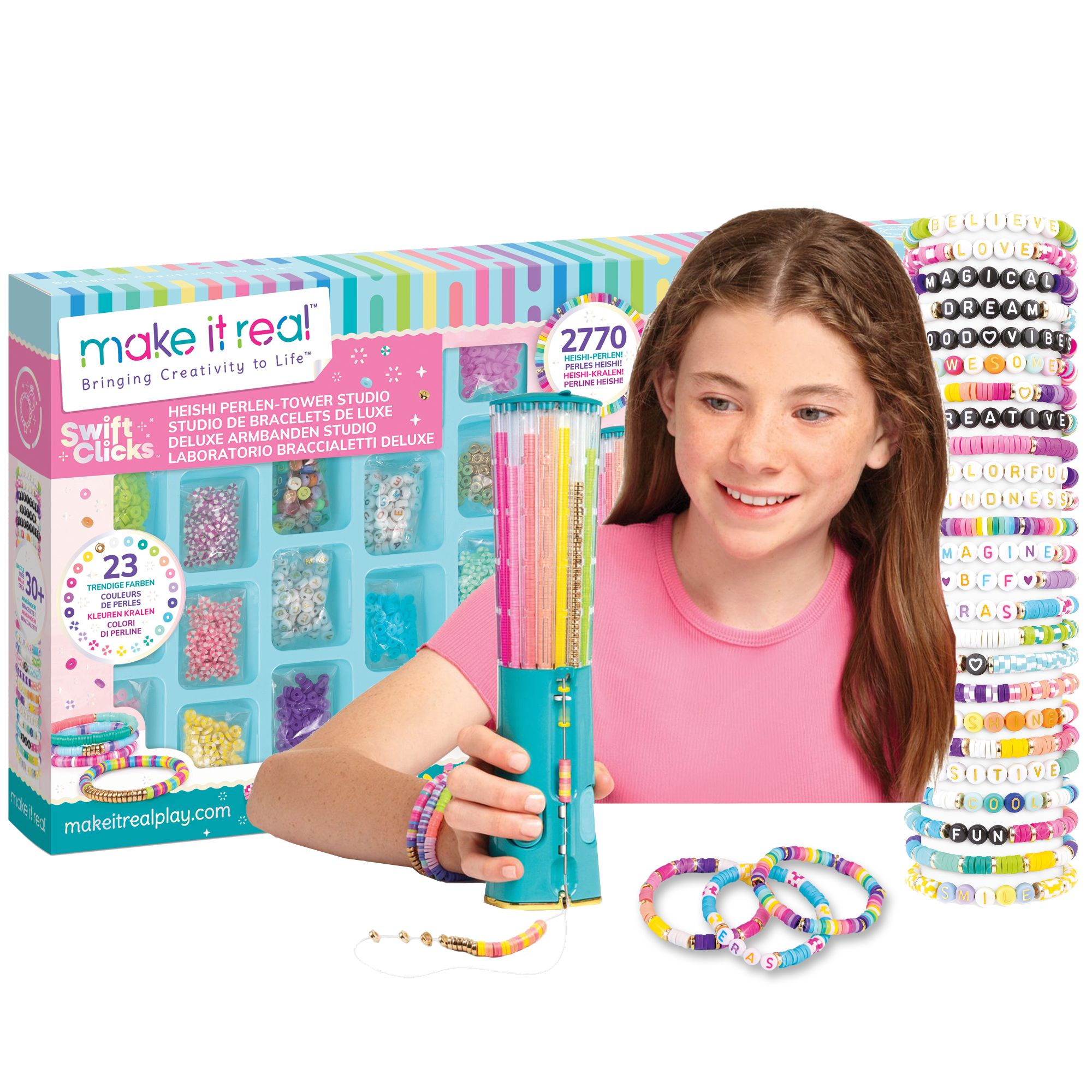 Make it Real Swift Clicks Deluxe Armbanden Studio Children's Jewellery Bracelet Making Kit