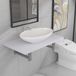 Maison Exclusive - Ensemble de meubles de salle de bains 2 pièces, céramique blanche