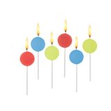Susy Card 40028156 Verjaardagskaarsjes & Taartsterretje Blauw, Groen, Rood, Wit 6 stuk(s)