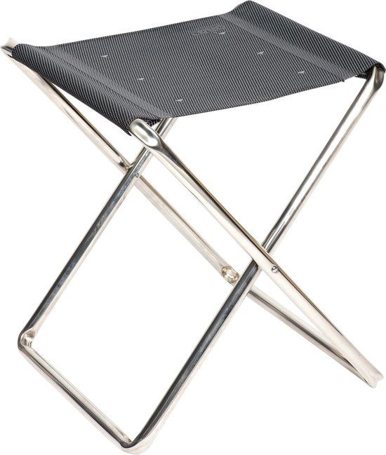 Crespo Krukje / Voetenbank AL-302 - Donker Grijs - Aluminium - 42x43x50cm