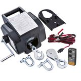 RIBITECH 4277 Kabellier voor auto, 5 t, vooruit en achteruit, 12 V, zwart