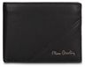 Pierre Cardin Herenportemonnee zwart echt leer Minimalistisch design zonder sluiting Black B UNICA 12x9.5x2 cm