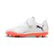 PUMA Future 8 Play V Fg/Ag Rb Jr Voetbalschoenen, uniseks, kinderen, Puma PUMA wit, zwart, stralend rood, 35 EU