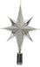 Decoris Piek kunststof ster glitter zilver 25 cm