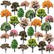 27 arbres miniatures pour modélisme, assortis pour la création de paysages miniatures