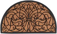 Merkloos Relaxdays Deurmat Kokos - 100x60 cm - Halfrond - Antislip