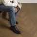 Manfield Heren Zwarte Leren Veterboots Maat 46