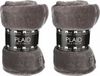 In The Mood Fleece deken - 2x stuks - titanium grijs - 130 x 180 cm