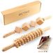 Set de 2 rouleaux de massage en bois anti-cellulite