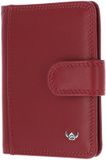 Golden Head Leren kaarthoes Polo RFID Protect Kartenetui mit Riegel 4516 Rot donkerrood