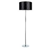 Homemania HOMBR_0154 staande lamp, staande lamp, woonkamer, vloer, stof, metaal, zwart/grijs, 50 x 50 x 166