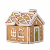 Bloomingville Ginnie peperkoek bewaardoos met lepel van aardewerk, L11,5xH12xW9,5 cm, 82060013