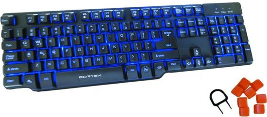 Cortek C10036 Zwart Bedraad Toetsenbord met Achtergrondverlichting