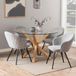 Giga Living Eettafel Harrie - Rond Glas/Naturel - Ø119x75,5cm