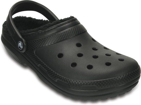 Crocs Classic Lined Clog Unisex Sandaal Zwart 39-40