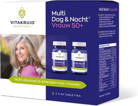 Vitakruid - Multi Dag & Nacht Vrouw 50+ - 60 tabletten
