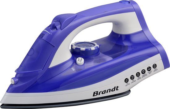 Brandt BFV20V Stoomstrijkijzer Keramische zoolplaat 2200 W Paars, Wit