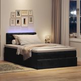 Maison Exclusive - Cadre de lit ottoman avec matelas noir 120x200 cm velours