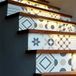Ambiance Sticker Zelfklevende trap, tegels, trap, ornamenten, design, zelfklevend, voor trap, cementtegels, 2 stroken van 15 cm x 105 cm