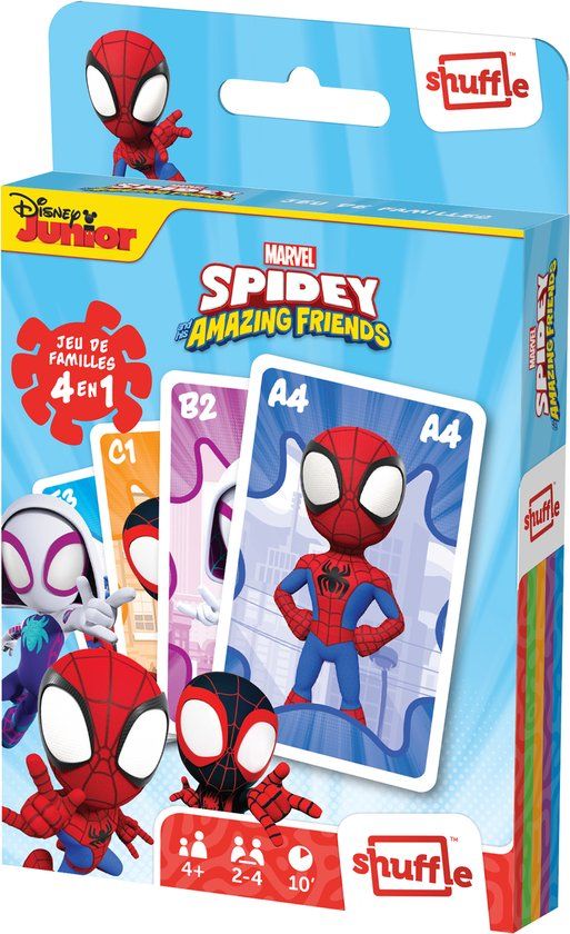 Shuffle Spidey & His Amazing Friends – 4-in-1 Kaartspel
