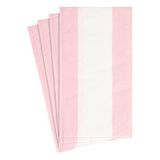 Caspari Bandol Stripe Paper Guest Towel Napkins in Petal Pink, 15 Stuk