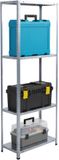 Merkloos Relaxdays Stellingkast - 180x60x40 cm - Gegalvaniseerd staal - Zilver