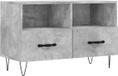 vidaXL Meuble TV 80x36x50 cm bois de manguier finition béton gris