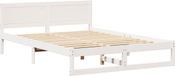vidaXL Bedframe - Wit - 140 x 200 cm - Massief grenenhout