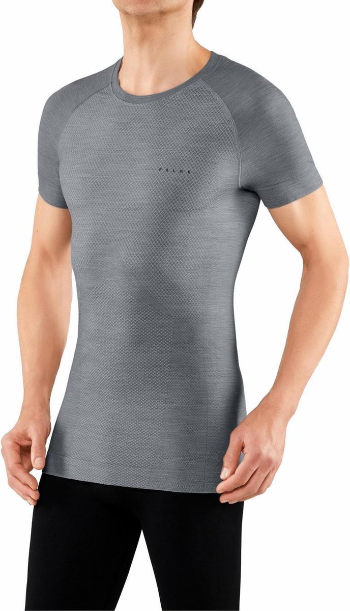 Falke Wool Tech Light T-Shirt Heren 33230 - Grijs 3757 grey-heather Heren - XXL