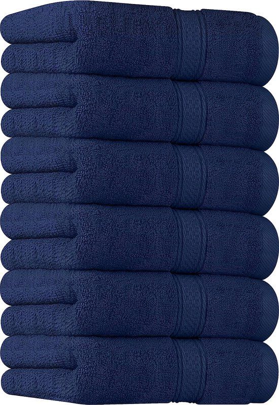 Utopia Towels Katoenen handdoekenset - 6 stuks - marineblauw