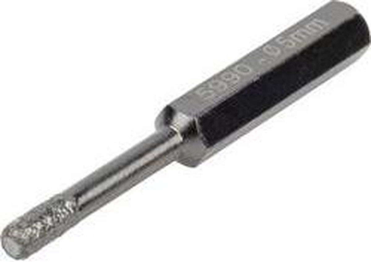 Wolfcraft 5990000 Diamant-Bohrer Ø 5 mm, Sechskant-Schaft, Schnitttiefe 40 mm, 1 V