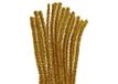 Pijpenreiniger chenille, metaal, goud, 10 x 30 cm. 10 stuks.