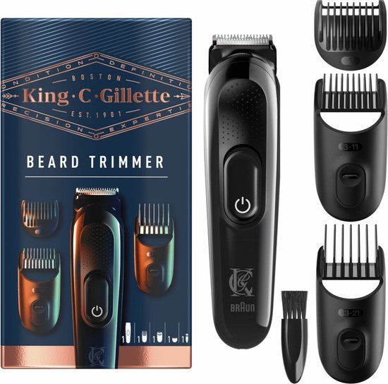 Gillette King C. Gillette Draadloze Baardtrimmer - Zwart