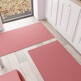 PETTI Artigiani Italiani - Keukentapijt, keukenloper, wasbaar, antislip, keukenloper, eenkleurig, 52 x 480 cm, koraal, 100% Made in Italy