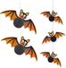 Fiestas Guirca Guirca - Halloween Hanging Bat Decorations Set of 5 - Black/Orange