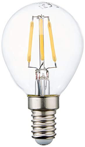 Homemania HOMPT_0026 lamp transparant van metaal, glas, 4,5 x 4,5 x 7,8 cm, 1 x E14 4 W, 400 lm, 2800 K
