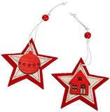HGD CW00-7418-1 kerstdecoratie, hout, gekleurd, groot