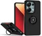 Tumundosmartphone Matte hoes met zwarte rand en 360° draaibare ring voor Xiaomi Redmi Note 13 Pro 4G