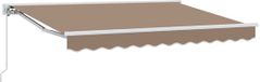 vidaXL Parasol manuel taupe 4,5 x 3 m polyester