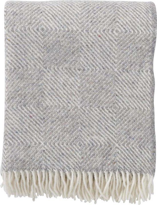 Klippan Gooseye Wollen Plaid - Grey - 130x200cm